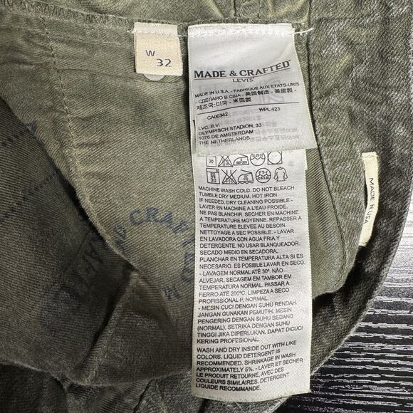 Levi's Made & Crafted Men's Tack Slim Green Jeans Pants W 32 Lot 05081-0098 - Picture 10 of 12